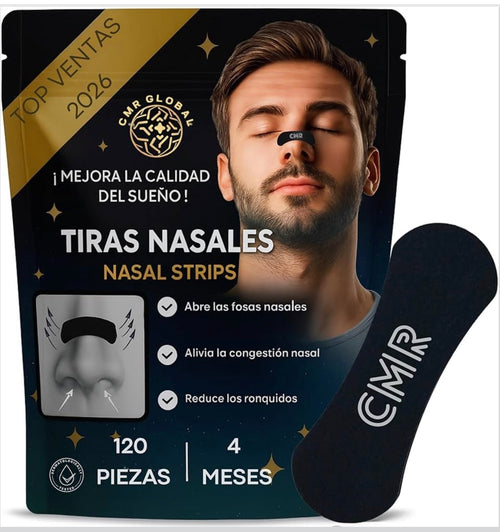 CMR GLOBAL® Tiras Nasales Premium Negras | 60 Unidades